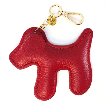 Trixi Gronau Bag Charm Taschenanhaenger Doggy xl Leder rot